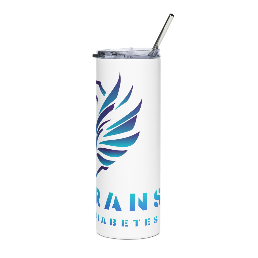 Phoenix Crest 20oz Stainless Steel Tumbler — Gradient Blue Motivational Drinkware