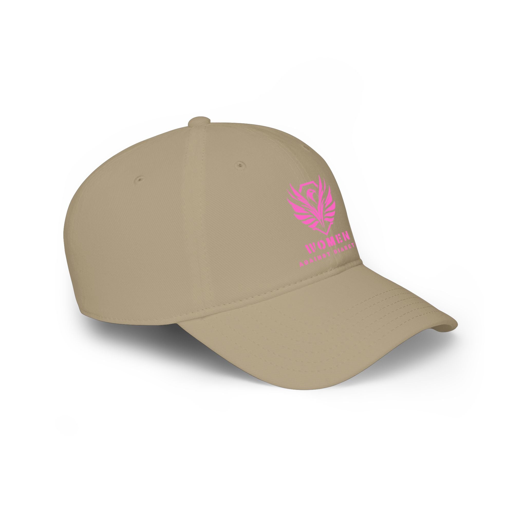 Women Against Diabetes Low Profile Baseball Cap — Pink Ribbon Awareness Hat