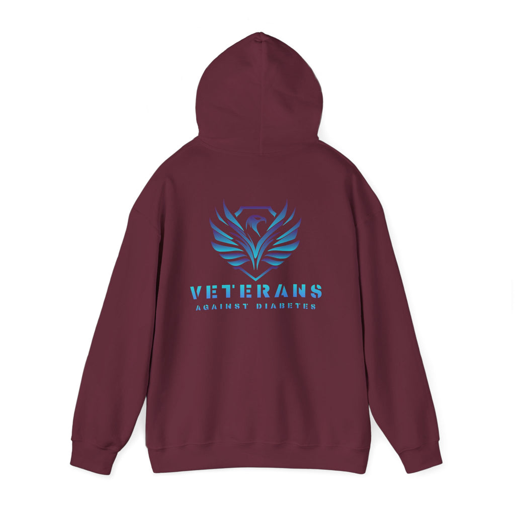 Veterans Against Diabetes Hoodie – Blue Phoenix Logo Comfort Pullover