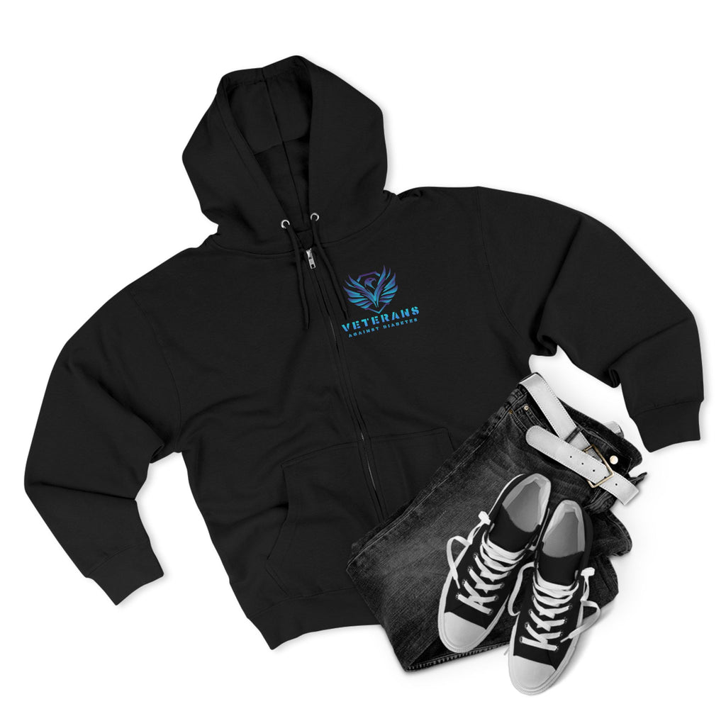 Veterans Against Suicide Zip Hoodie — Supportive Military Awareness Zip-Up