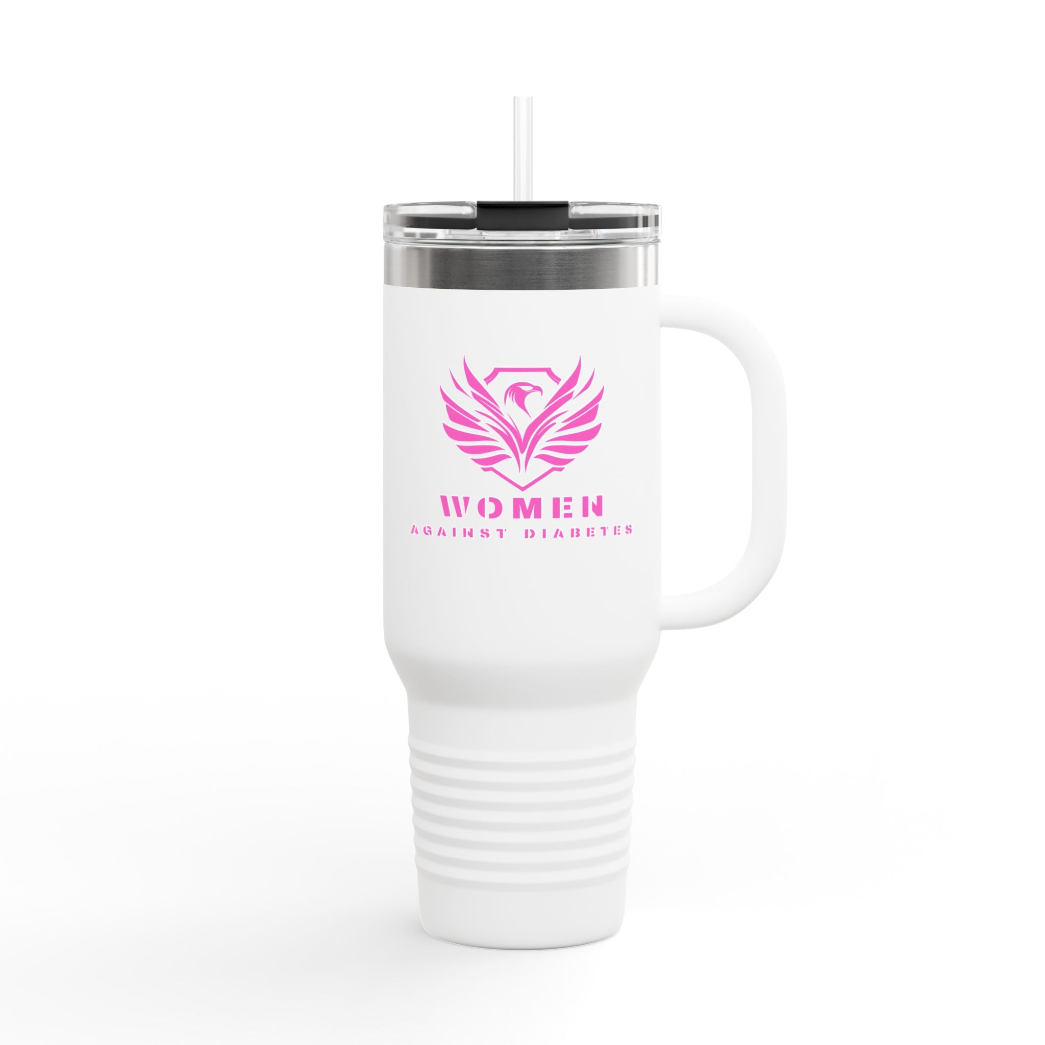 40oz Insulated Travel Mug — Pink Phoenix “Women. Stronger Together”