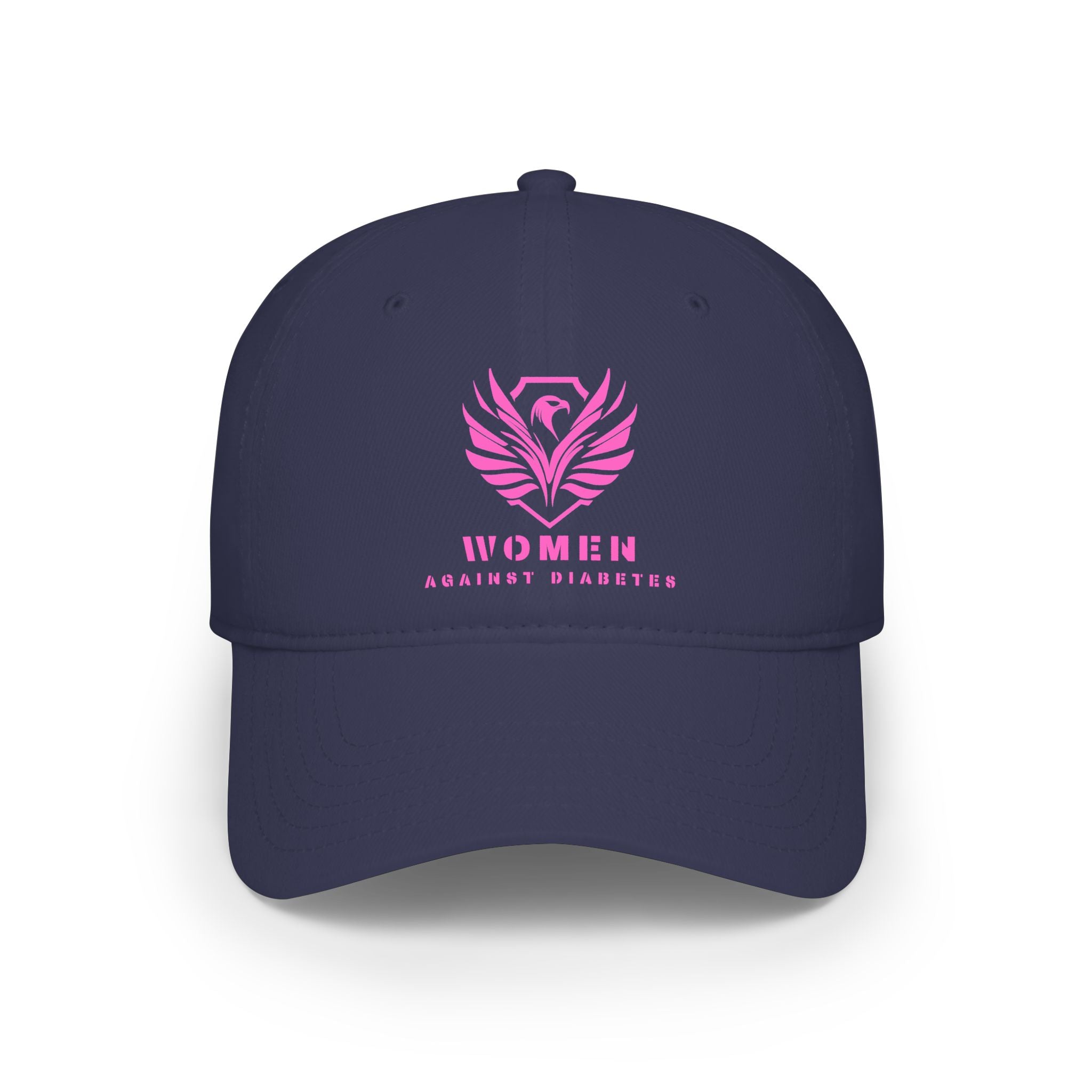 Women Against Diabetes Low Profile Baseball Cap — Pink Ribbon Awareness Hat