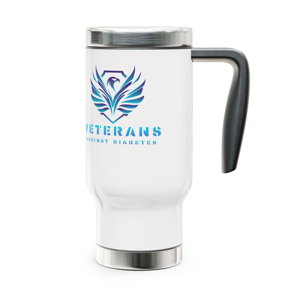 Veterans Against Diabetes 14oz Stainless Steel Travel Mug with Handle