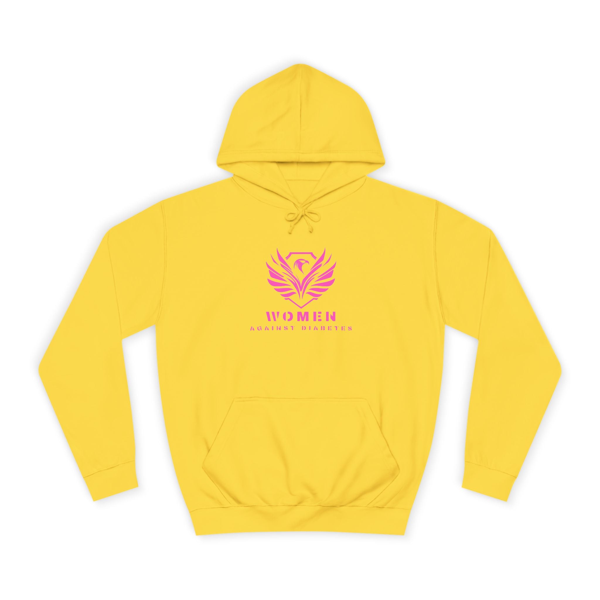 Women Empowerment Hoodie — Pink Phoenix Logo College Sweatshirt