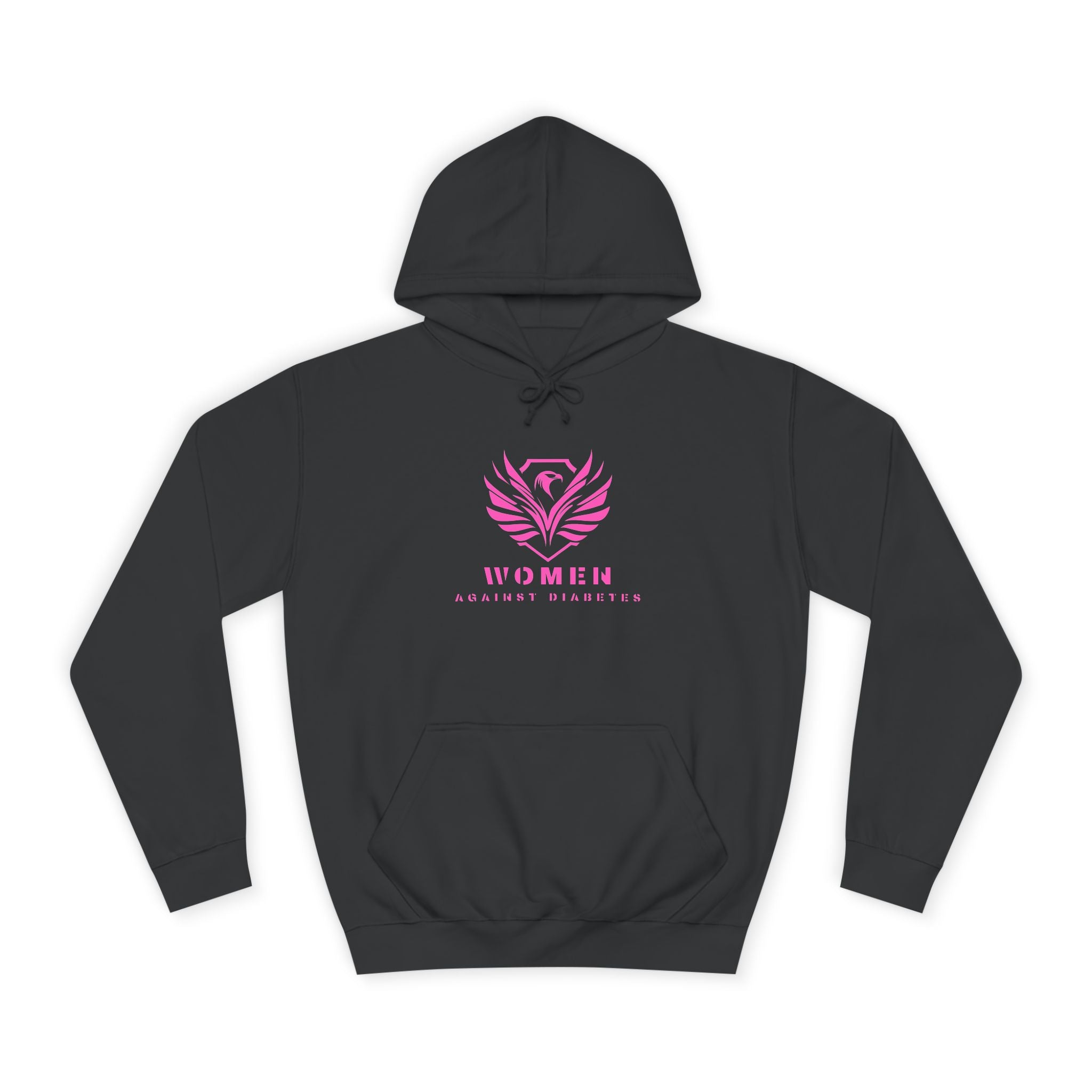 Women Empowerment Hoodie — Pink Phoenix Logo College Sweatshirt
