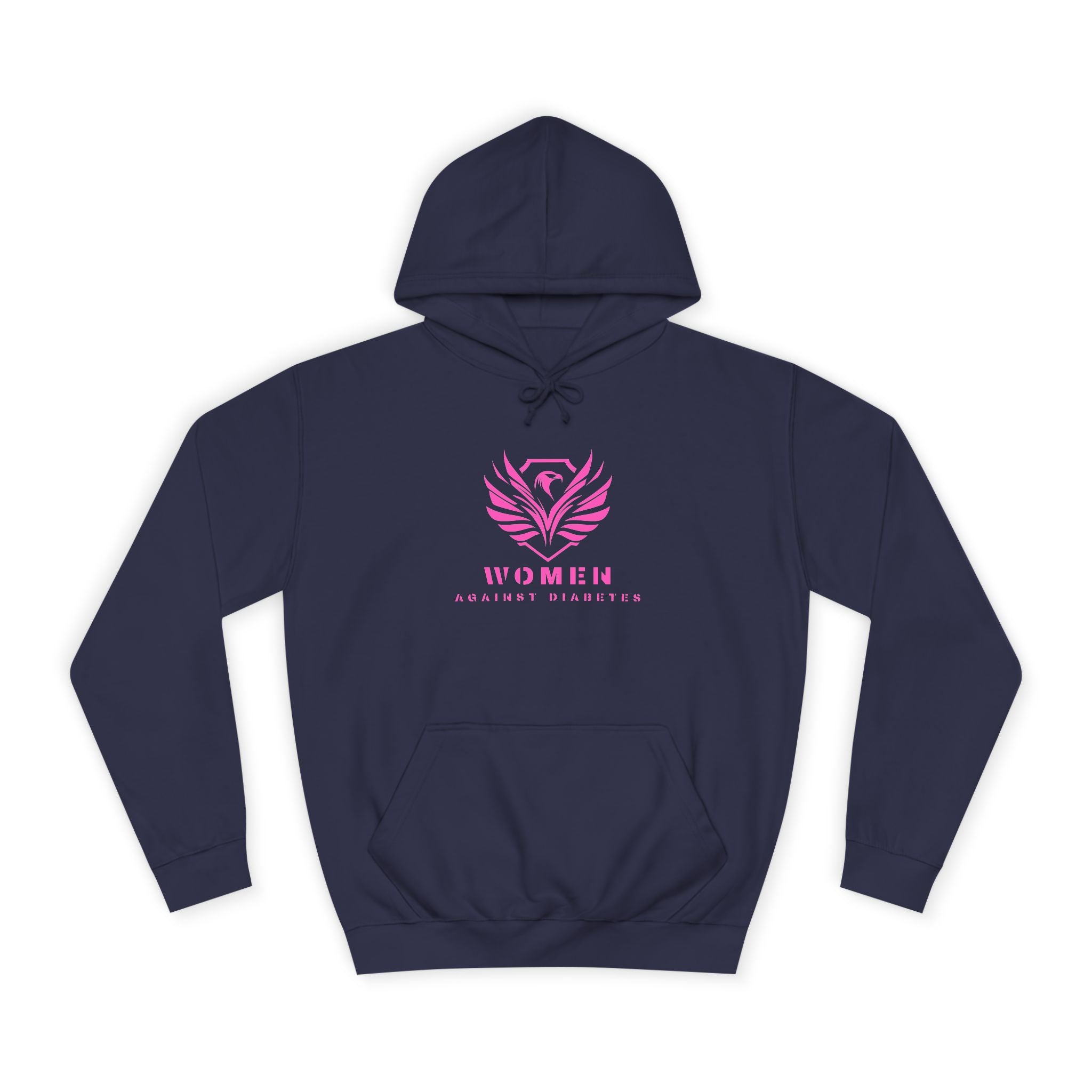 Women Empowerment Hoodie — Pink Phoenix Logo College Sweatshirt