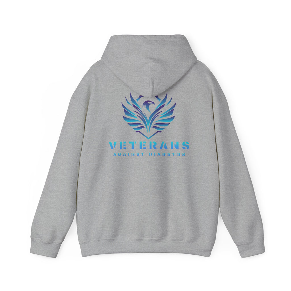 Veterans Against Diabetes Hoodie – Blue Phoenix Logo Comfort Pullover