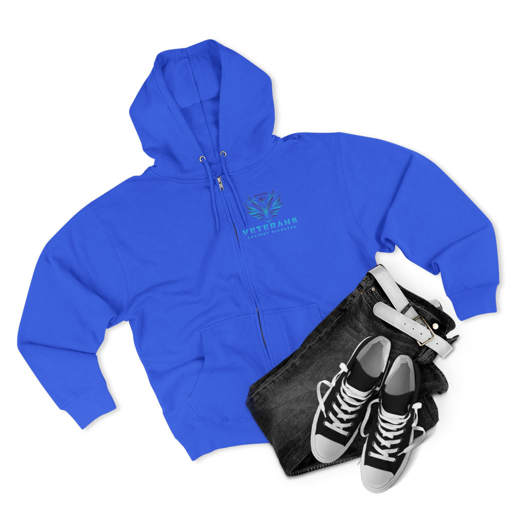 Veterans Against Suicide Zip Hoodie — Supportive Military Awareness Zip-Up