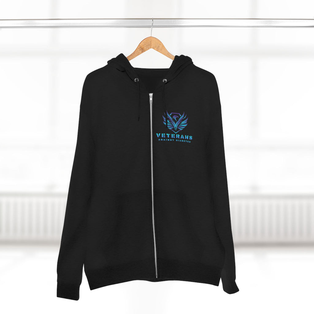 Veterans Against Suicide Zip Hoodie — Supportive Military Awareness Zip-Up