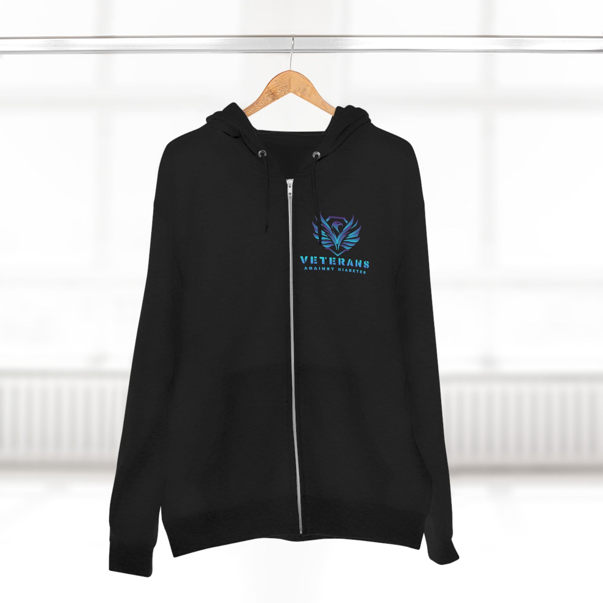 Veterans Against Suicide Zip Hoodie — Supportive Military Awareness Zip-Up