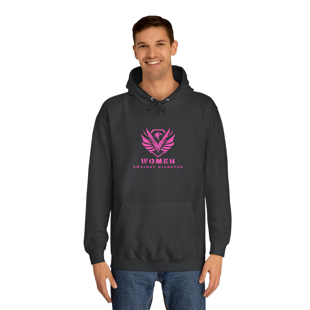 Women Empowerment Hoodie — Pink Phoenix Logo College Sweatshirt