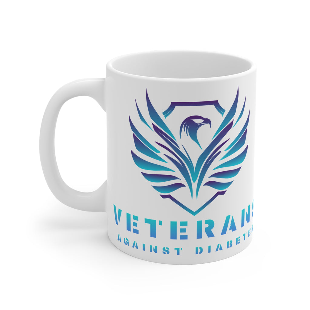 Veterans Against Diabetes Mug – 11oz Supportive Military Awareness Coffee Cup