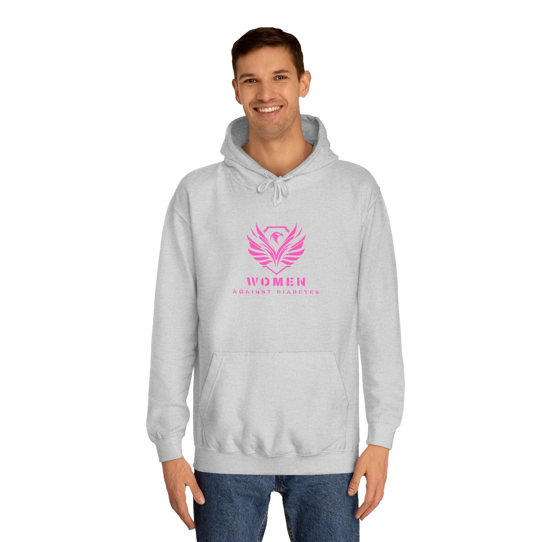 Women Empowerment Hoodie — Pink Phoenix Logo College Sweatshirt