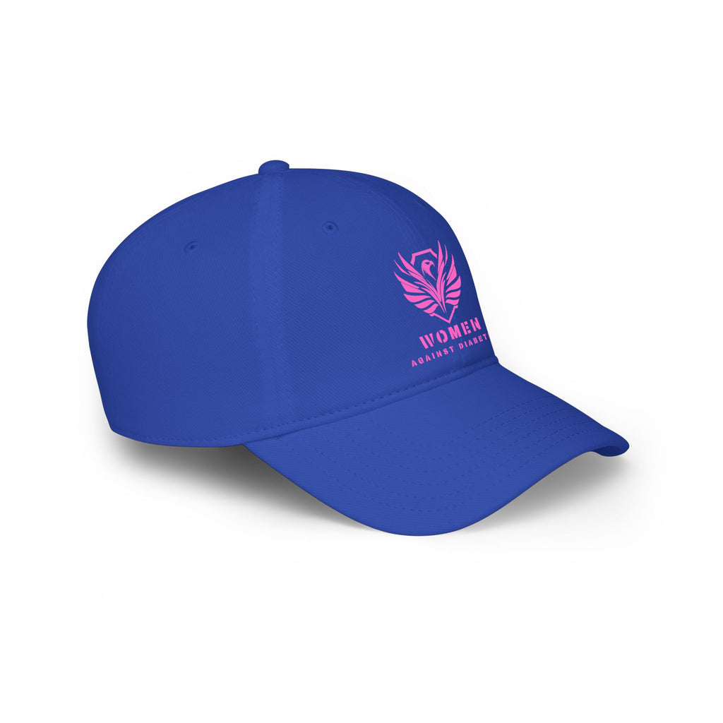 Women Against Diabetes Low Profile Baseball Cap — Pink Ribbon Awareness Hat