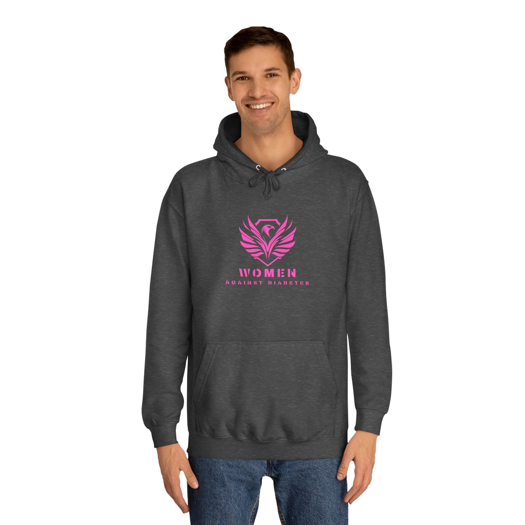 Women Empowerment Hoodie — Pink Phoenix Logo College Sweatshirt