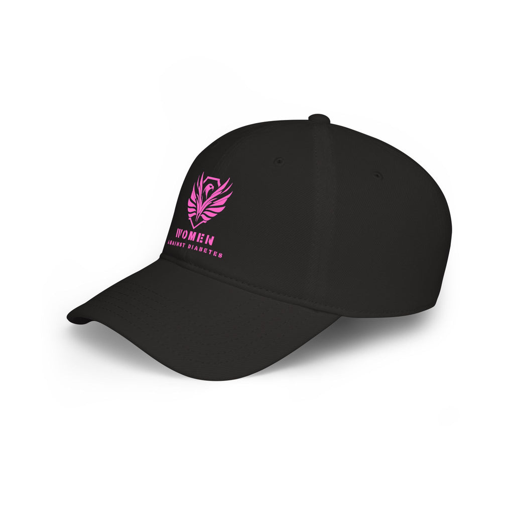 Women Against Diabetes Low Profile Baseball Cap — Pink Ribbon Awareness Hat
