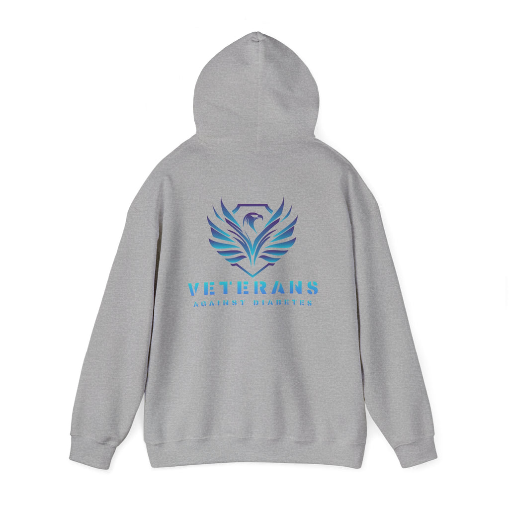 Veterans Against Diabetes Hoodie – Blue Phoenix Logo Comfort Pullover