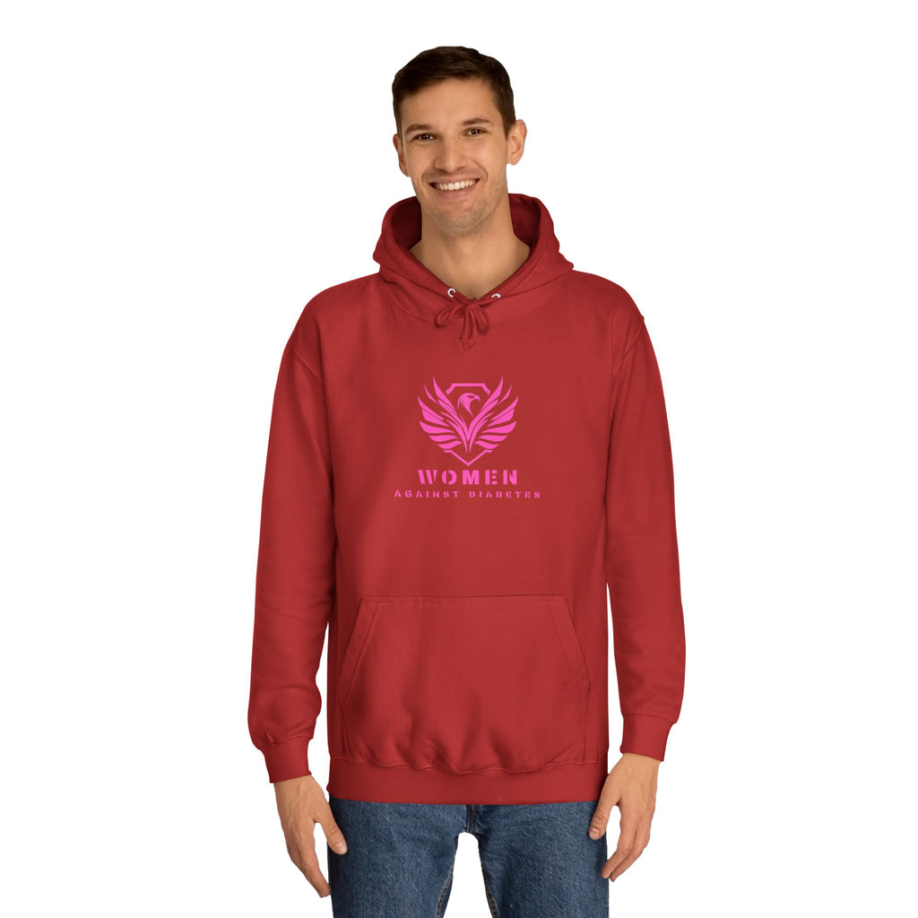 Women Empowerment Hoodie — Pink Phoenix Logo College Sweatshirt