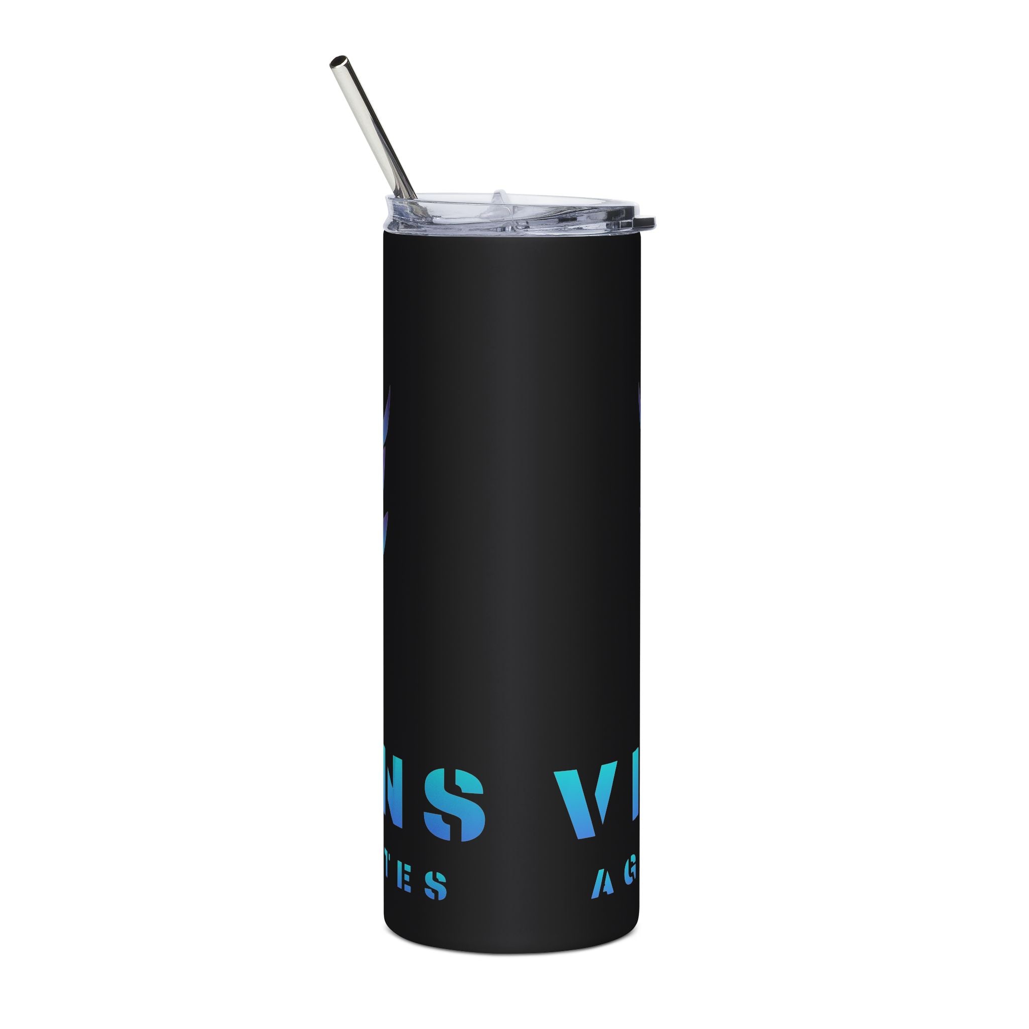 Phoenix Crest 20oz Stainless Steel Tumbler — Gradient Blue Motivational Drinkware