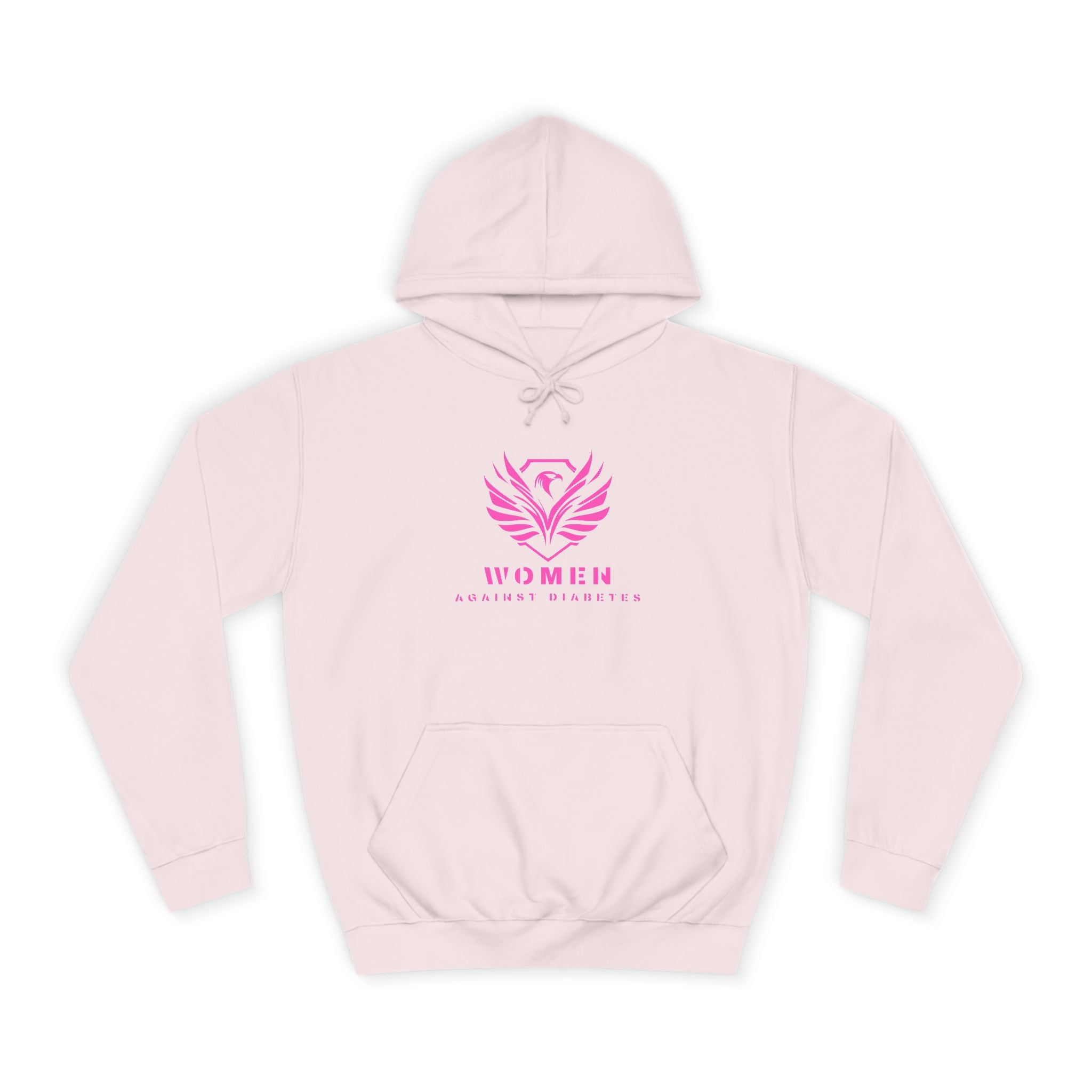 Women Empowerment Hoodie — Pink Phoenix Logo College Sweatshirt