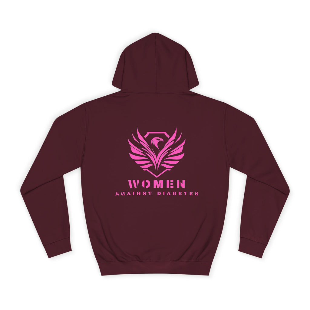 Women Empowerment Hoodie — Pink Phoenix Logo College Sweatshirt