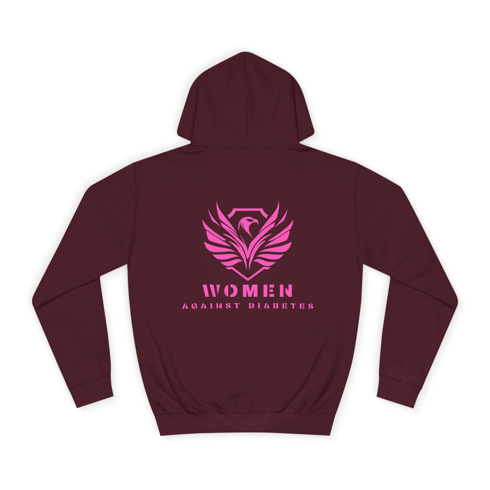 Women Empowerment Hoodie — Pink Phoenix Logo College Sweatshirt