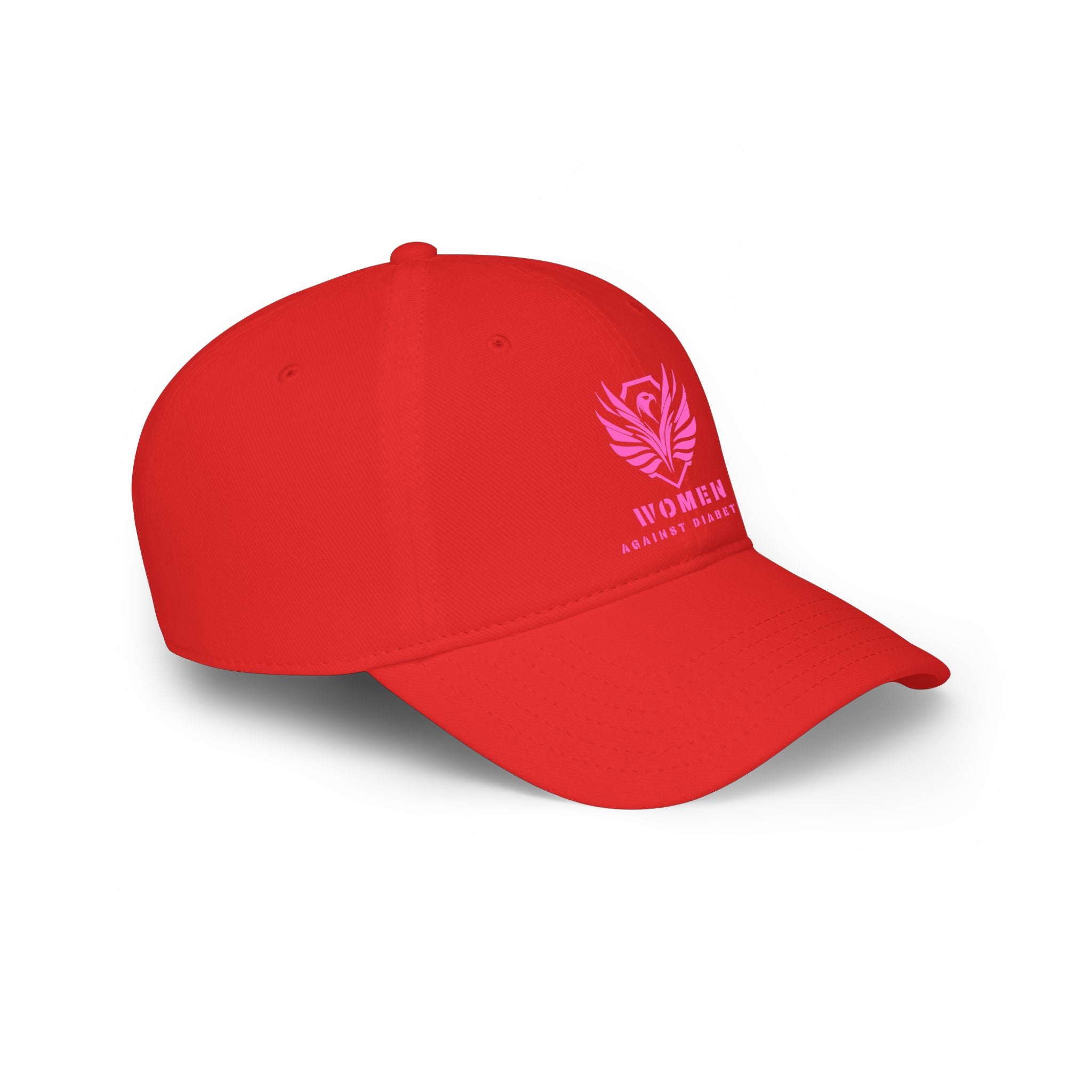 Women Against Diabetes Low Profile Baseball Cap — Pink Ribbon Awareness Hat