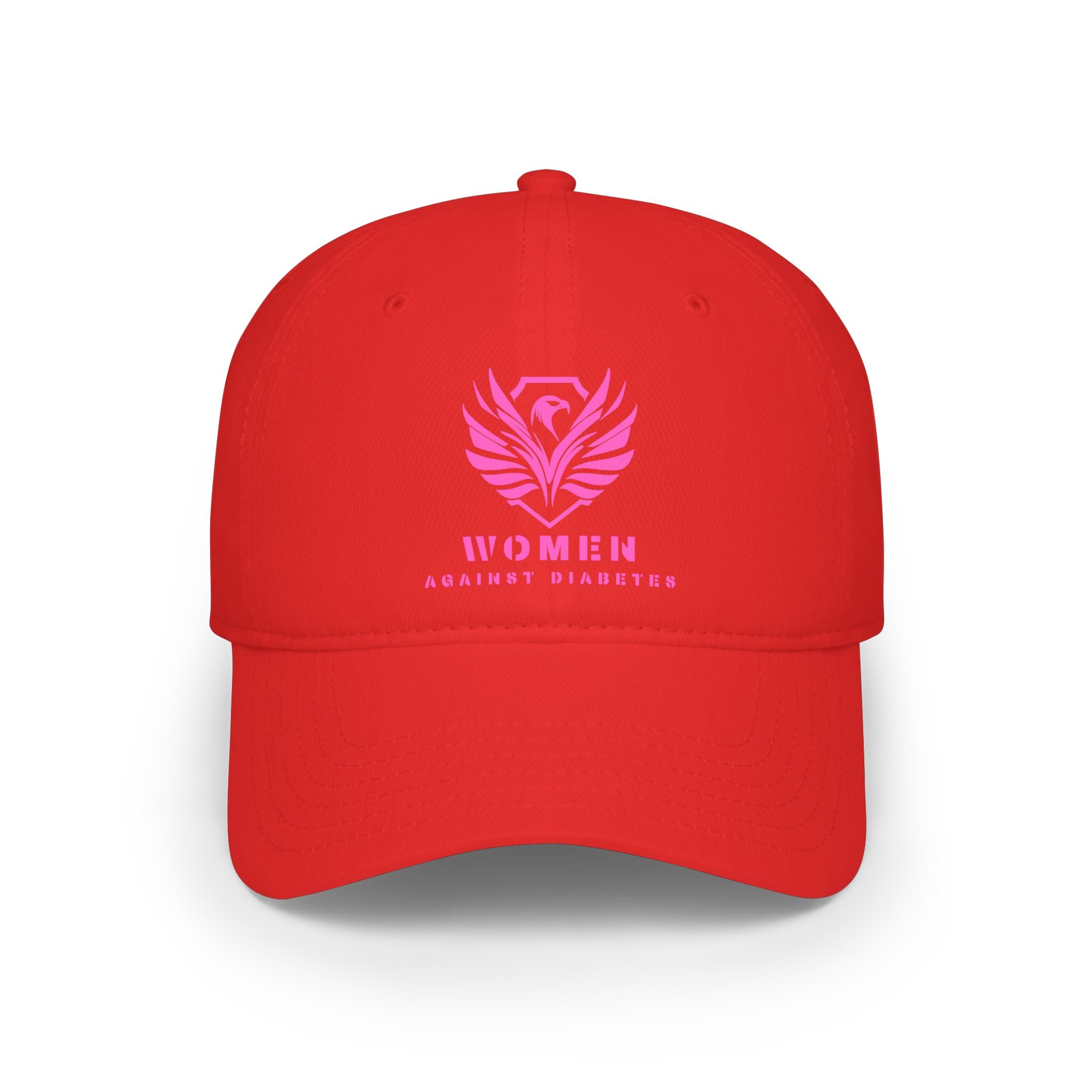 Women Against Diabetes Low Profile Baseball Cap — Pink Ribbon Awareness Hat