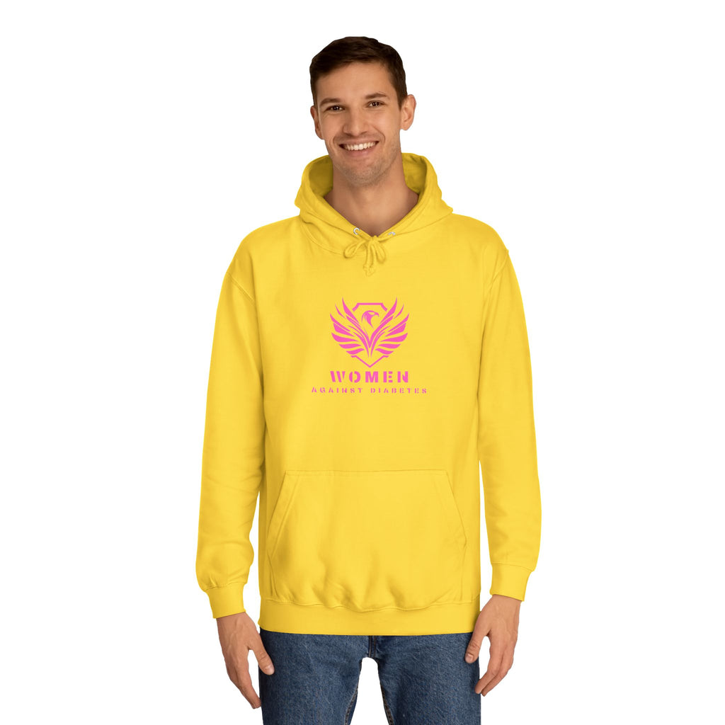 Women Empowerment Hoodie — Pink Phoenix Logo College Sweatshirt