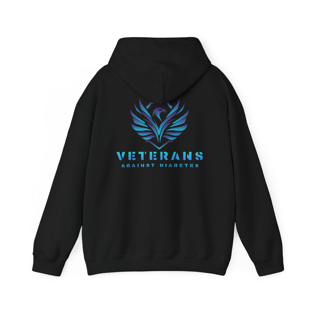 Veterans Against Diabetes Hoodie – Blue Phoenix Logo Comfort Pullover