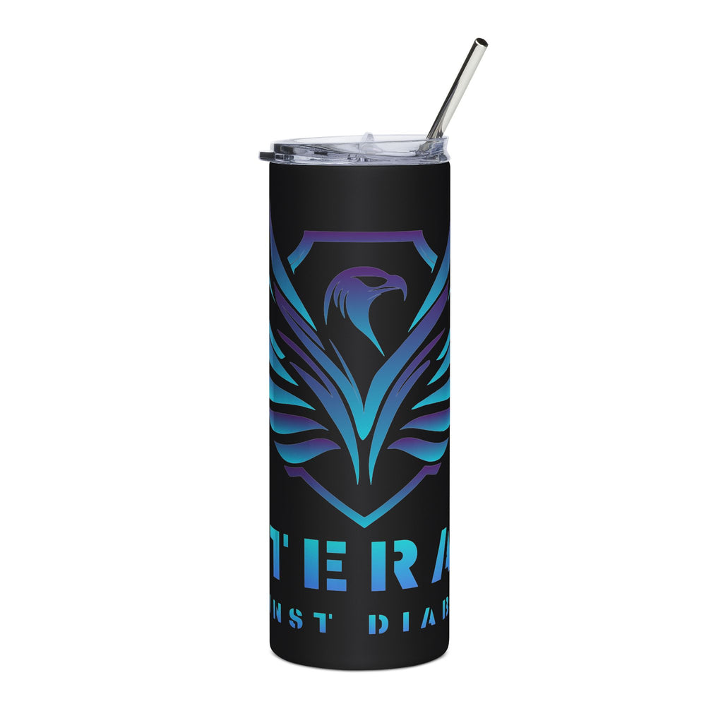 Phoenix Crest 20oz Stainless Steel Tumbler — Gradient Blue Motivational Drinkware