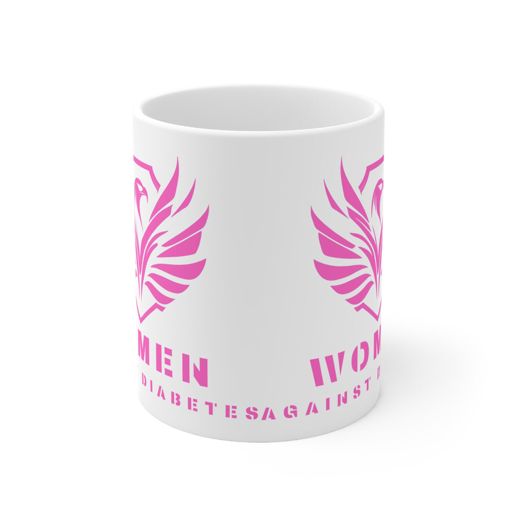 Women Against Diabetes Ceramic Coffee Mug — Pink Awareness 11oz & 15oz