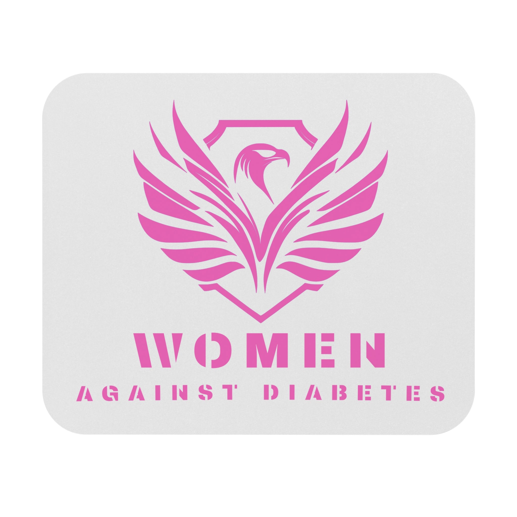 Women Against Diabetes Pink Phoenix Mouse Pad — Awareness Desk Mat