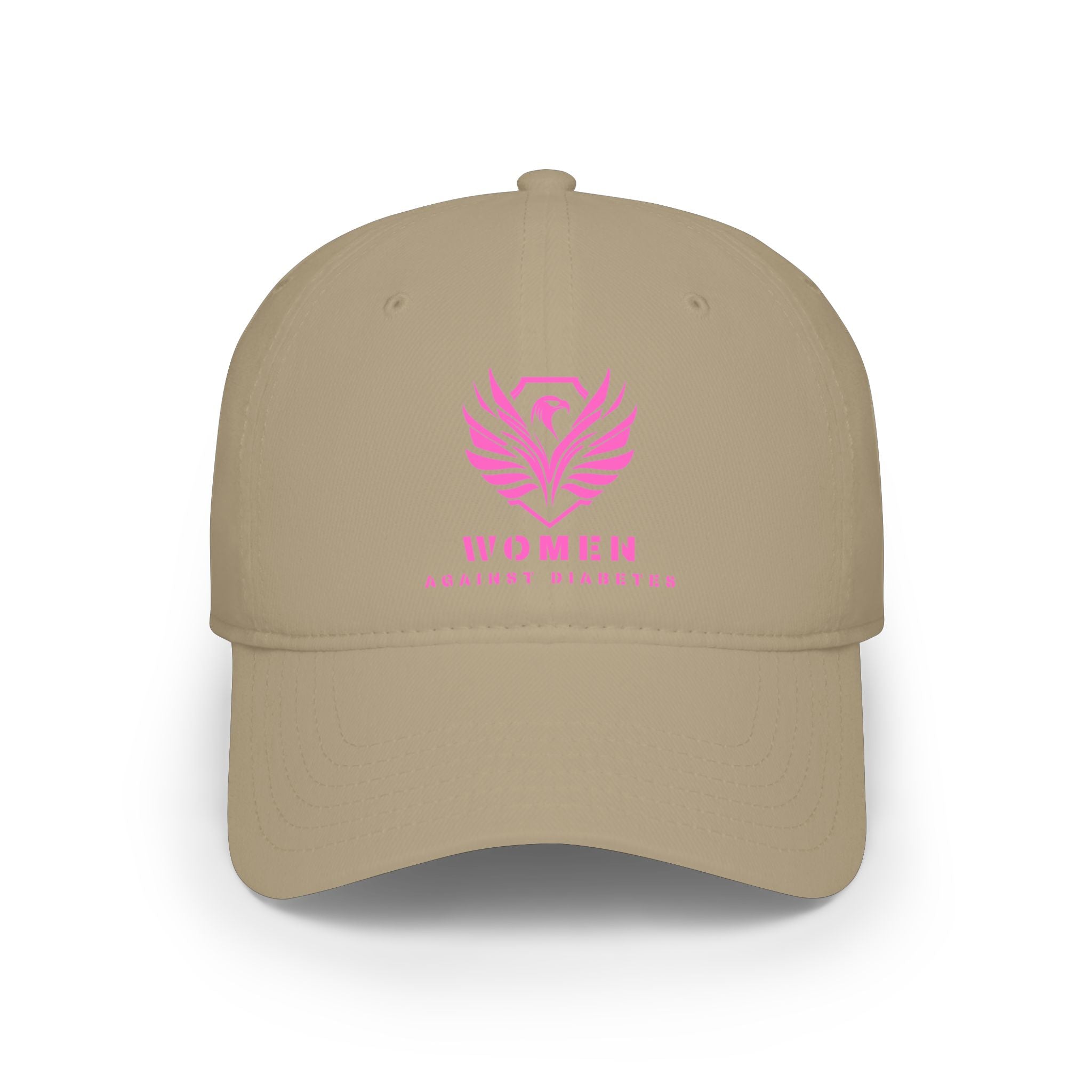 Women Against Diabetes Low Profile Baseball Cap — Pink Ribbon Awareness Hat