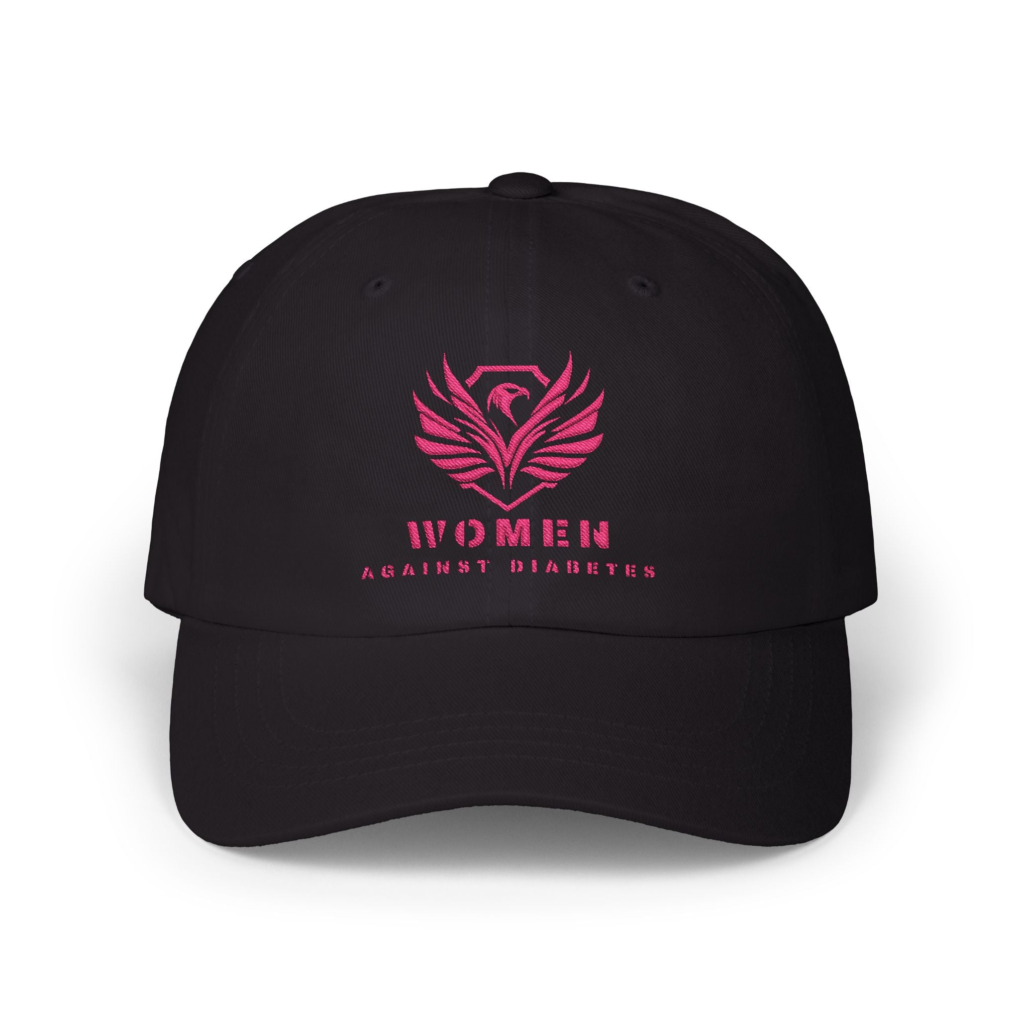 Women Against Diabetes Dad Cap — Pink Phoenix Embroidered Baseball Hat