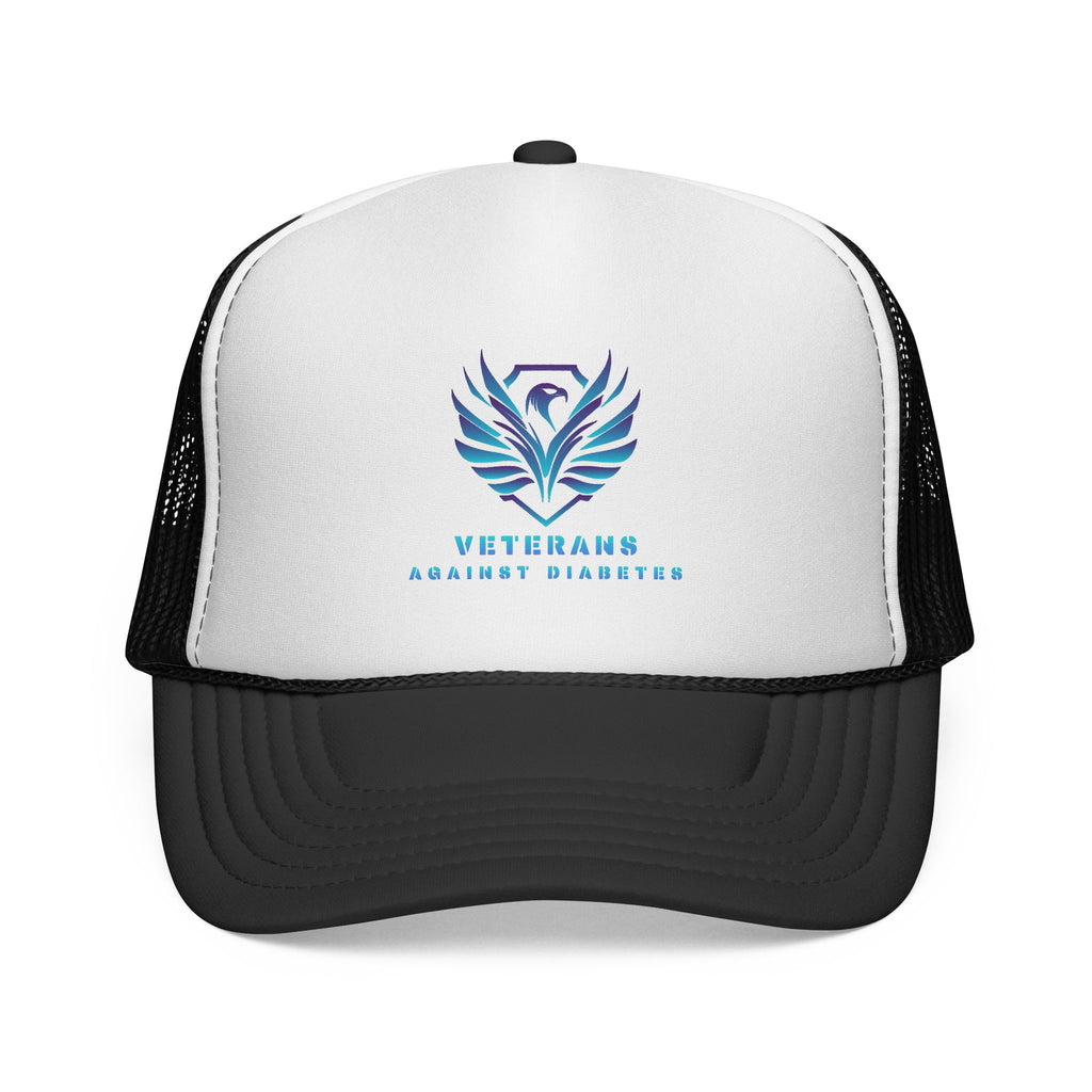 Veterans Against Diabetes Trucker Cap — Patriotic Awareness Mesh Hat