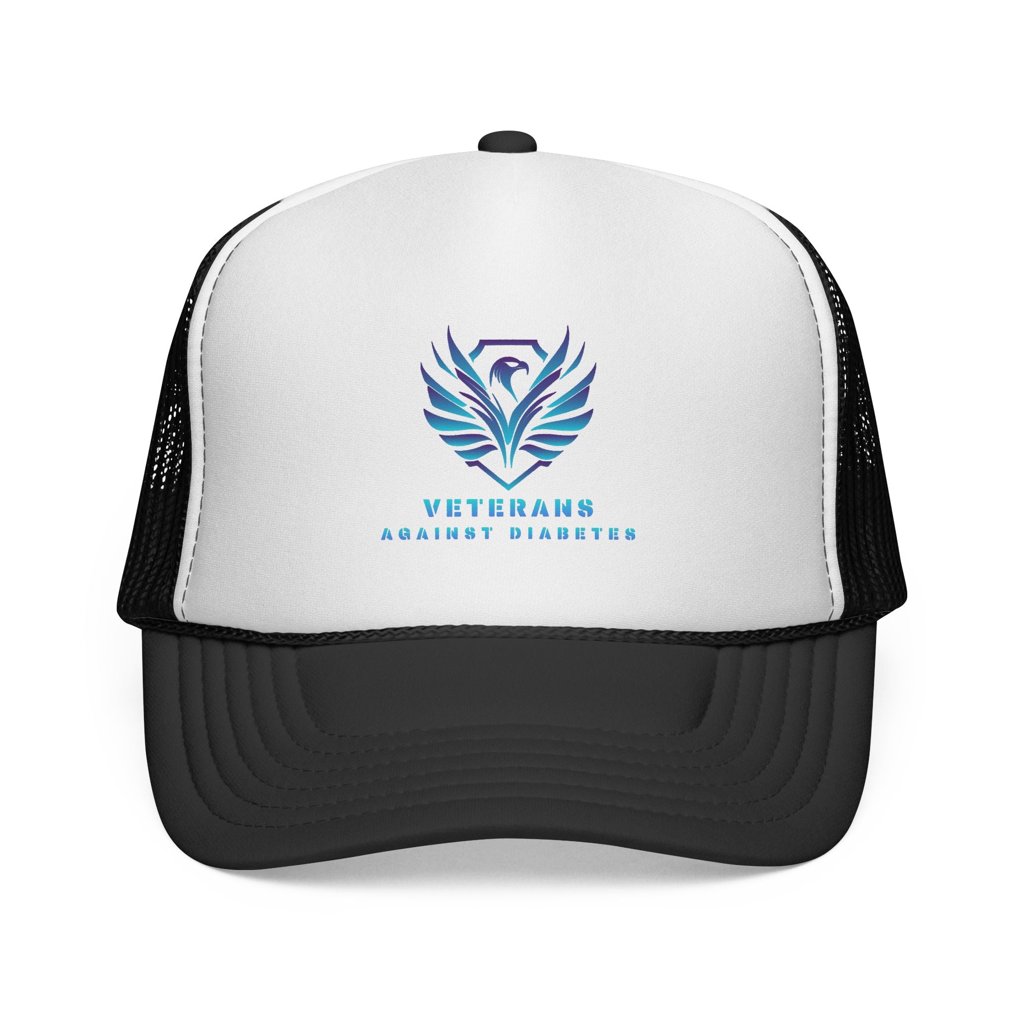 Veterans Against Diabetes Trucker Cap — Patriotic Awareness Mesh Hat