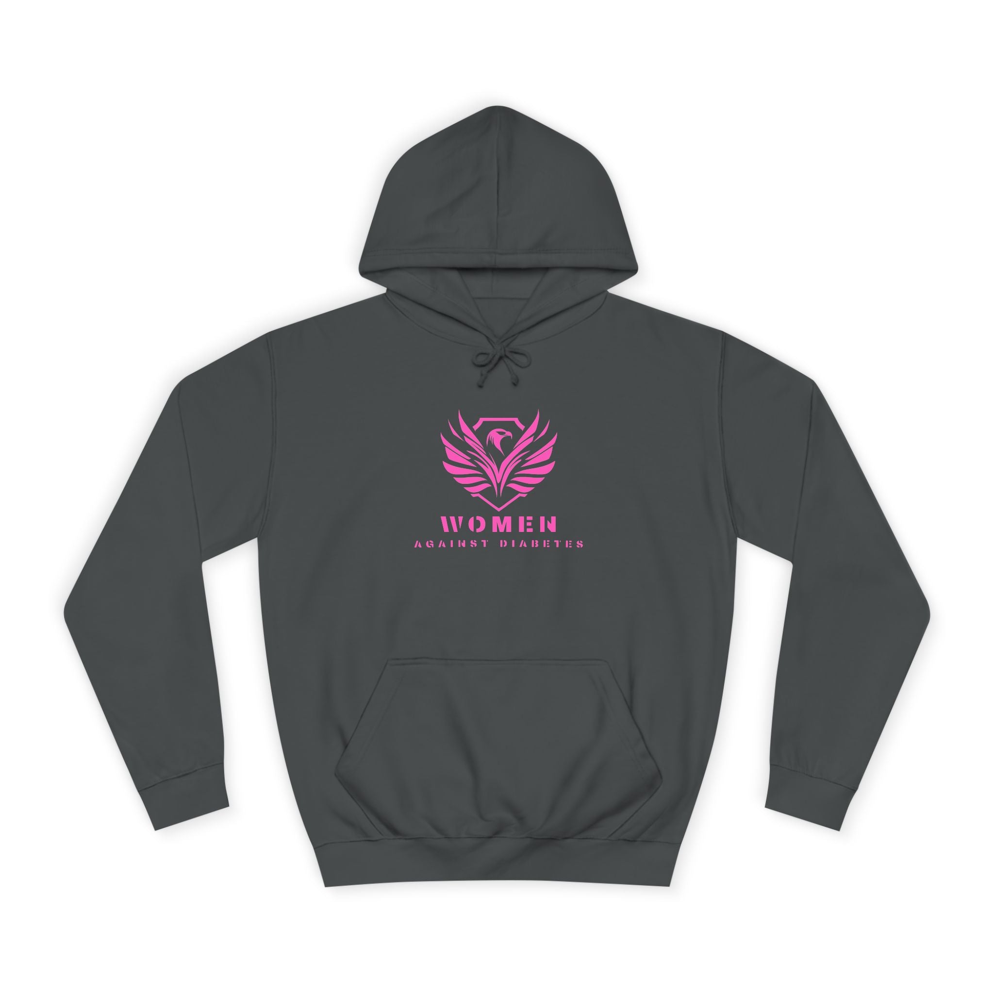 Women Empowerment Hoodie — Pink Phoenix Logo College Sweatshirt