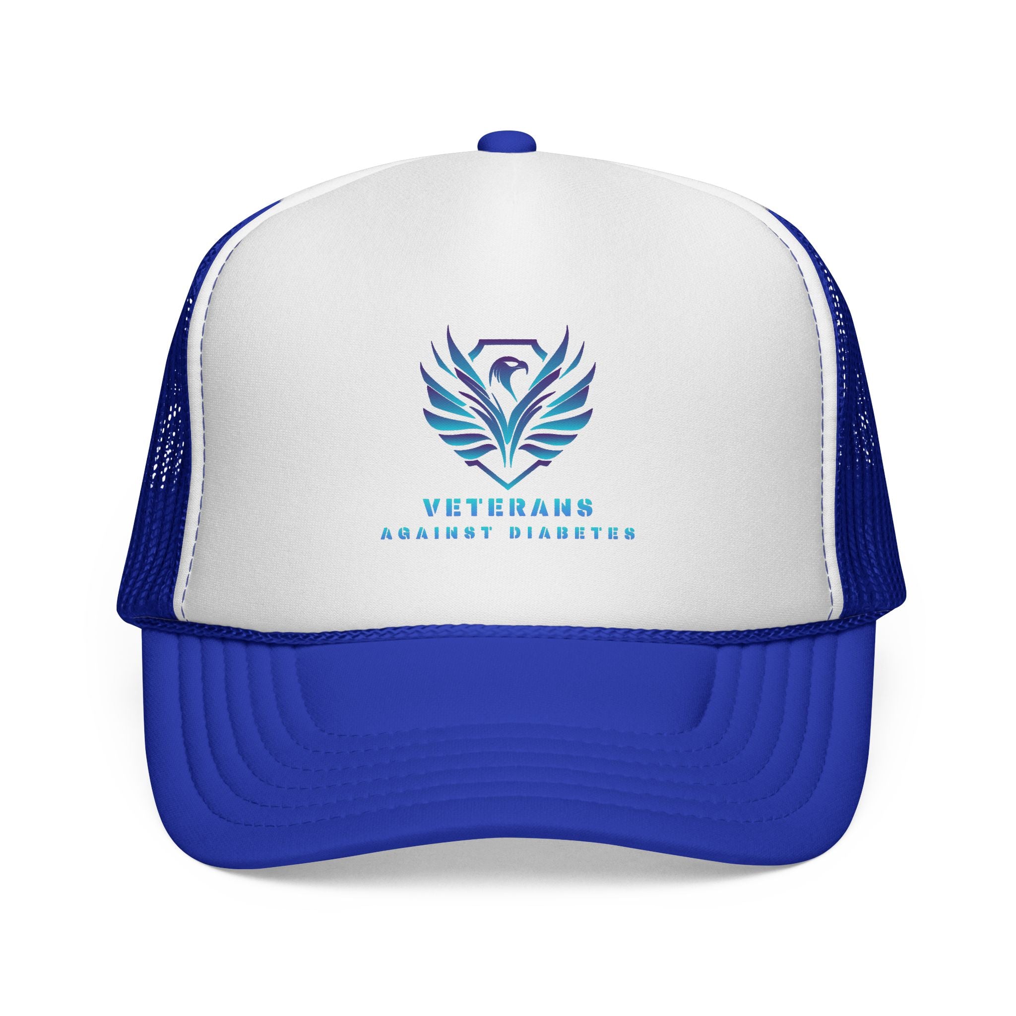 Veterans Against Diabetes Trucker Cap — Patriotic Awareness Mesh Hat