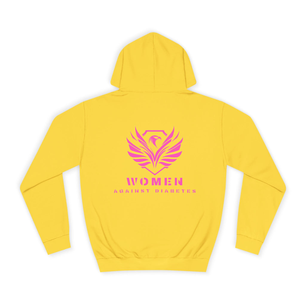 Women Empowerment Hoodie — Pink Phoenix Logo College Sweatshirt