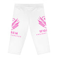 Women’s Capri Leggings — Women Against Diabetes Pink Ribbon Design