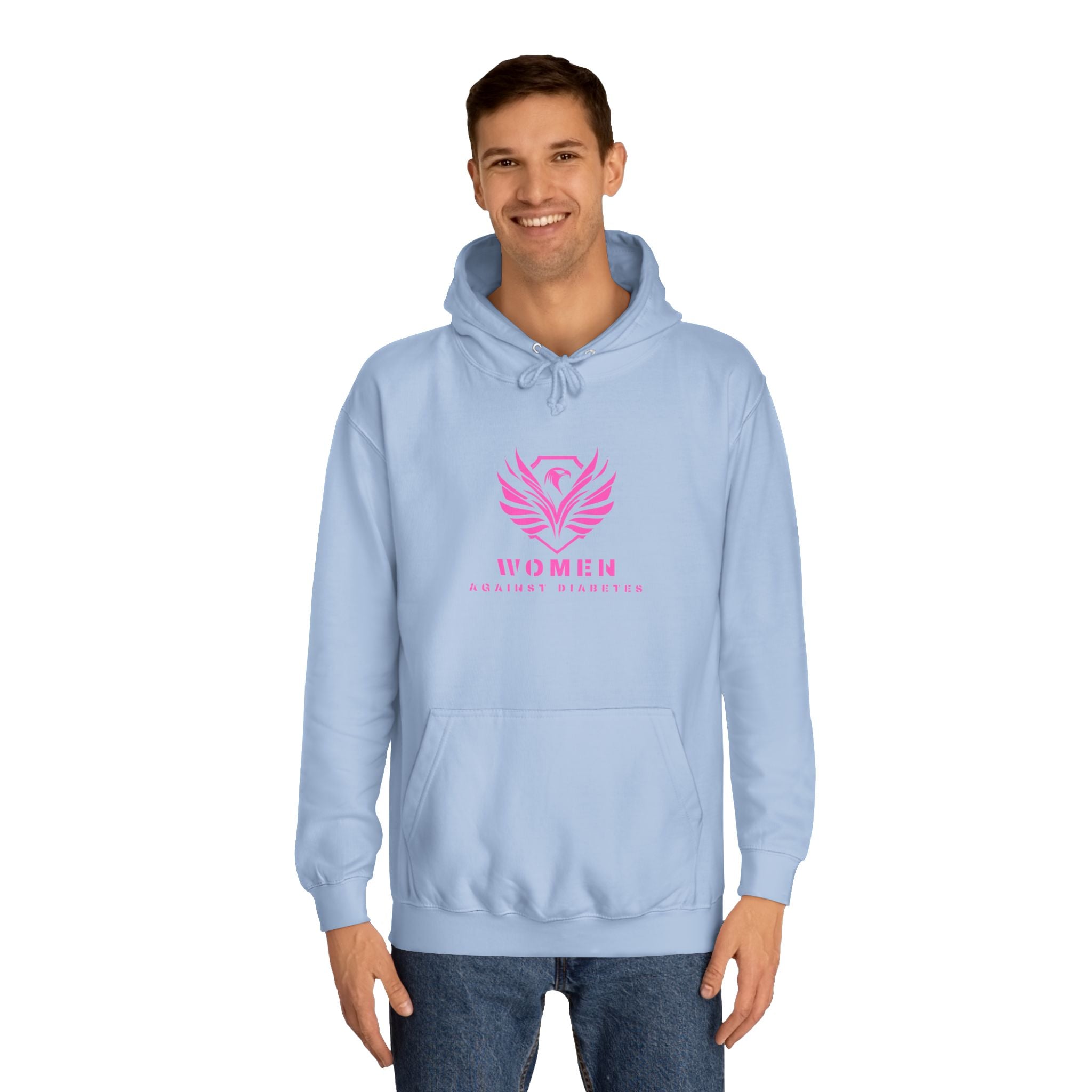Women Empowerment Hoodie — Pink Phoenix Logo College Sweatshirt