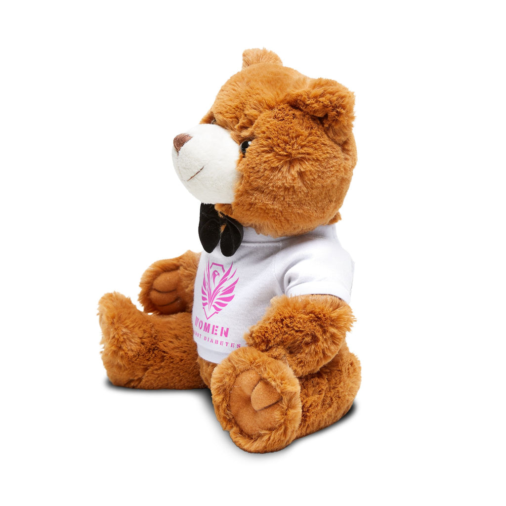 Plush Teddy Bear with Tee — 'Women' Pink Logo Gift Plush