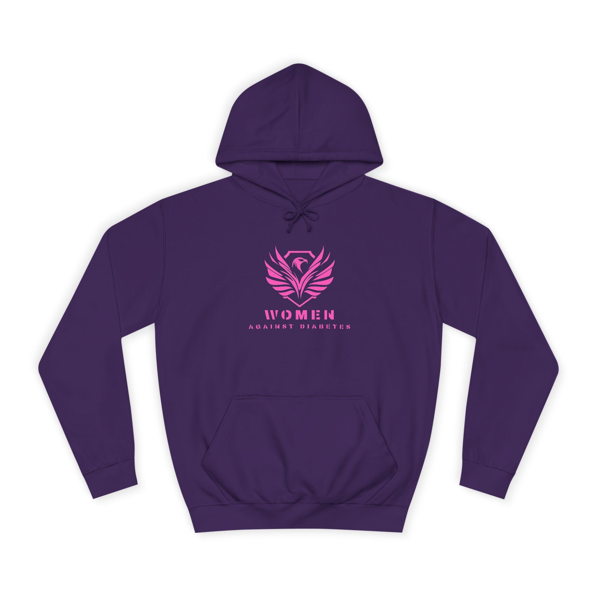 Women Empowerment Hoodie — Pink Phoenix Logo College Sweatshirt