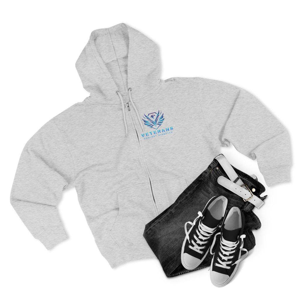 Veterans Against Suicide Zip Hoodie — Supportive Military Awareness Zip-Up