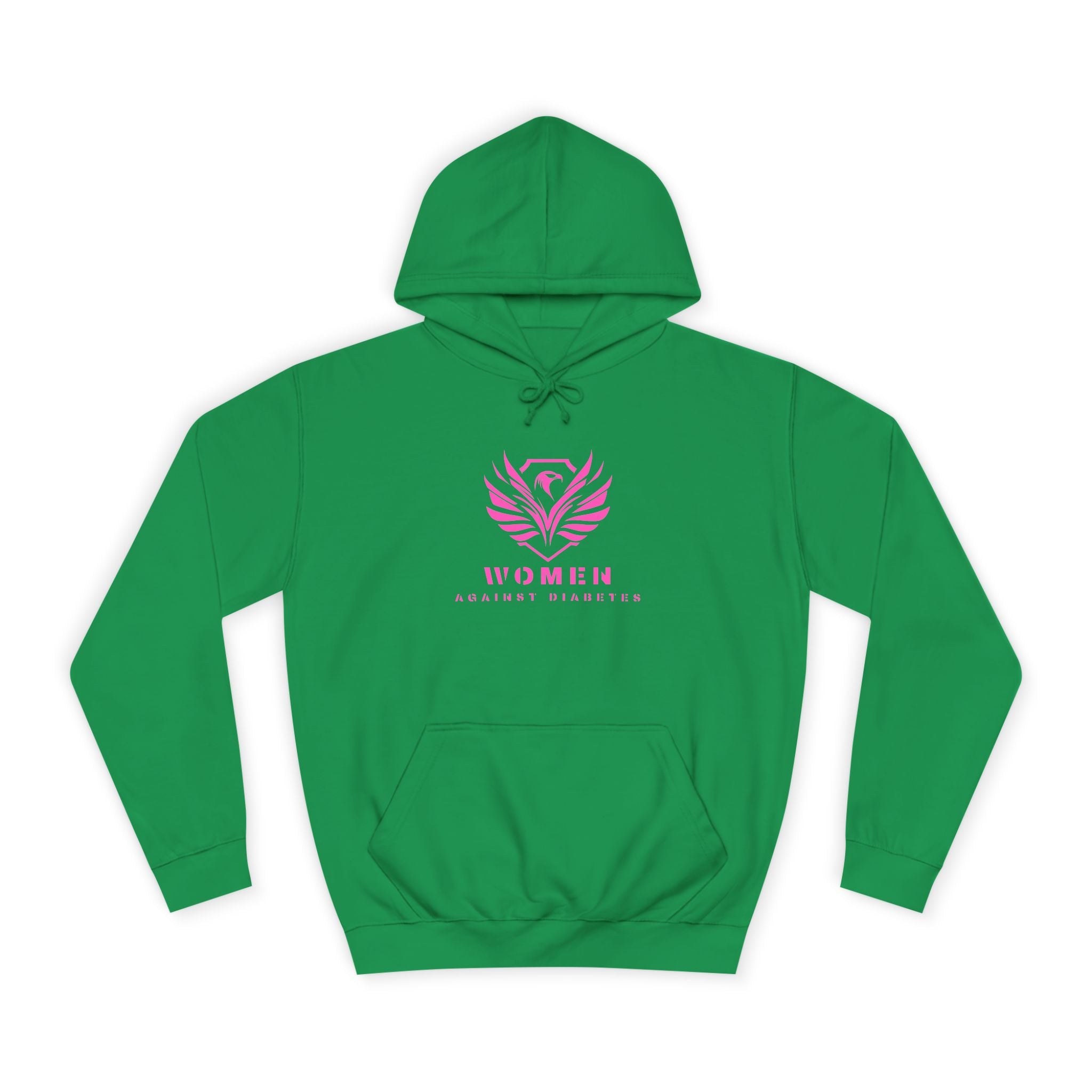 Women Empowerment Hoodie — Pink Phoenix Logo College Sweatshirt