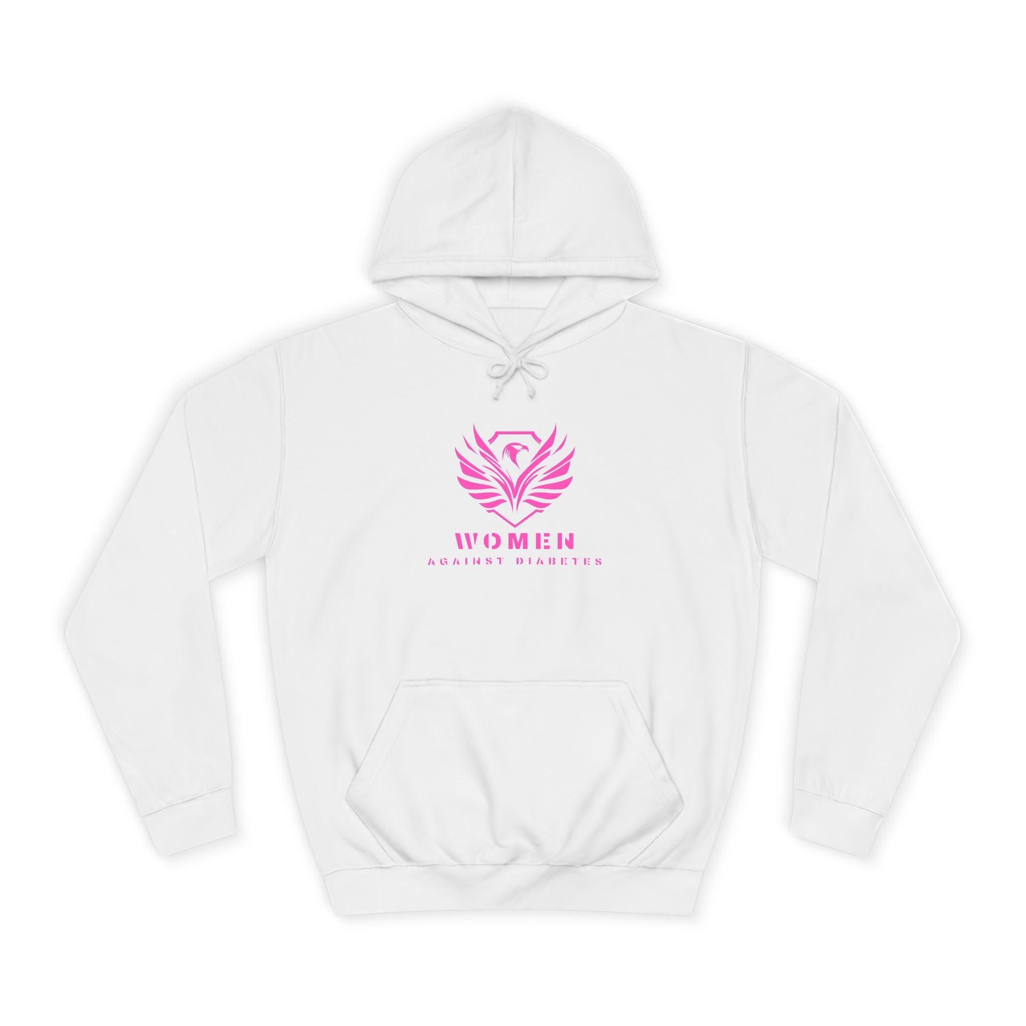 Women Empowerment Hoodie — Pink Phoenix Logo College Sweatshirt