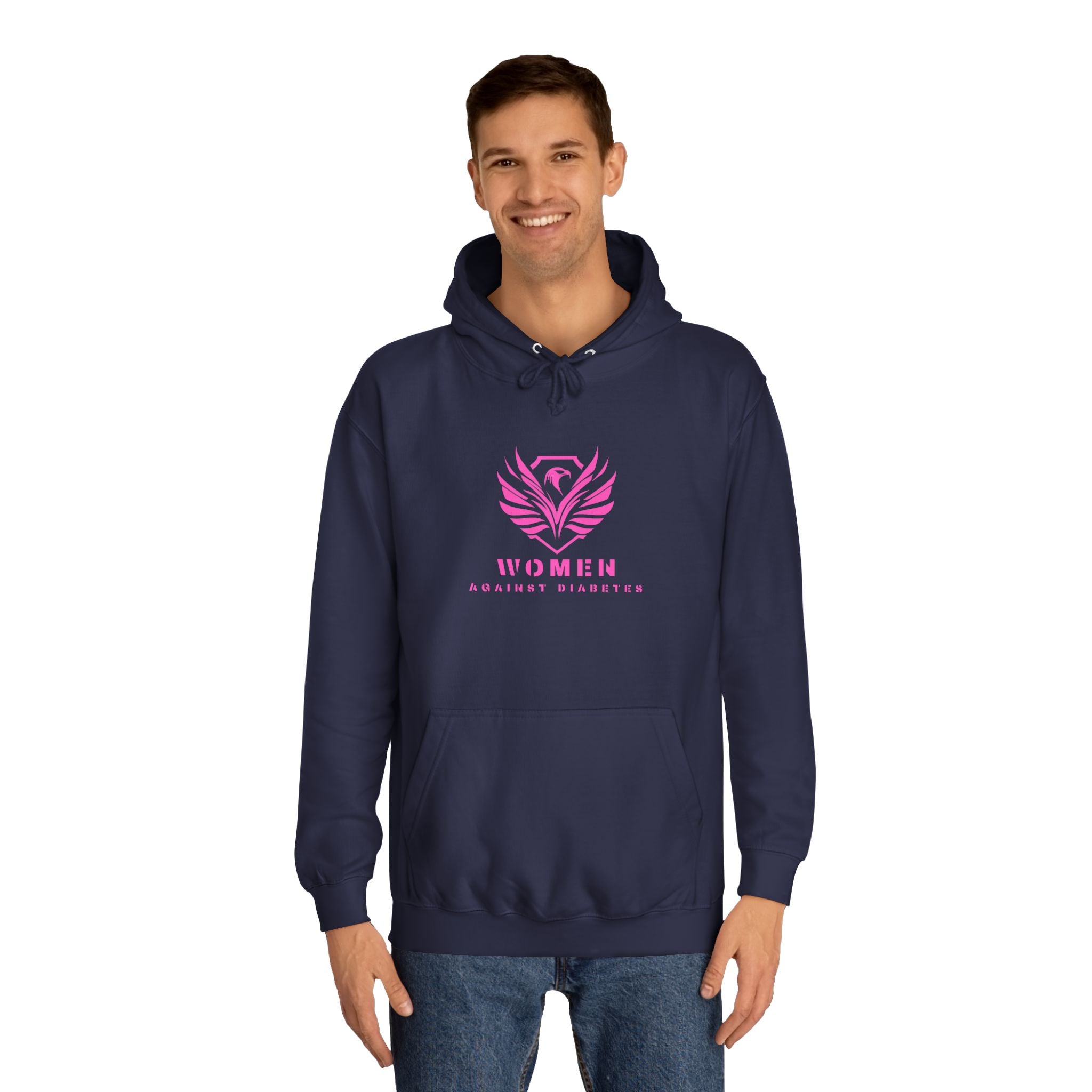 Women Empowerment Hoodie — Pink Phoenix Logo College Sweatshirt