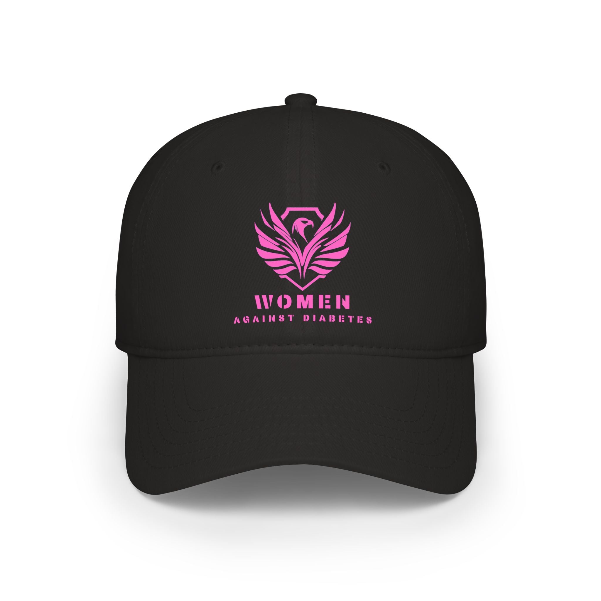 Women Against Diabetes Low Profile Baseball Cap — Pink Ribbon Awareness Hat