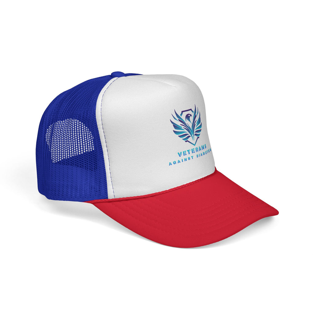 Veterans Against Diabetes Trucker Cap — Patriotic Awareness Mesh Hat